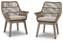 Beach Front Arm Chair with Cushion (Set of 2) - Furniture Queen (GA)*