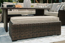Brook Ranch Outdoor Sofa Sectional/Bench with Cushion (Set of 3) - Furniture Queen (GA)*