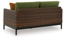 Horizon Hall Outdoor Loveseat with Cushion - Furniture Queen (GA)*