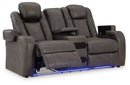 Fyne-Dyme Power Reclining Loveseat with Console - Furniture Queen (GA)*