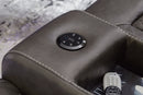 Fyne-Dyme Power Reclining Loveseat with Console - Furniture Queen (GA)*
