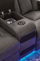 Fyne-Dyme Power Reclining Loveseat with Console - Furniture Queen (GA)*