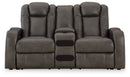 Fyne-Dyme Power Reclining Loveseat with Console - Furniture Queen (GA)*