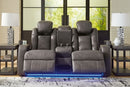 Fyne-Dyme Power Reclining Loveseat with Console - Furniture Queen (GA)*