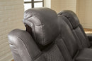 Fyne-Dyme Power Reclining Loveseat with Console - Furniture Queen (GA)*