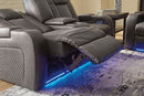 Fyne-Dyme Power Reclining Loveseat with Console - Furniture Queen (GA)*