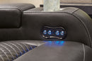 Fyne-Dyme Power Reclining Loveseat with Console - Furniture Queen (GA)*