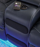 Fyne-Dyme Power Reclining Loveseat with Console - Furniture Queen (GA)*
