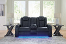 Fyne-Dyme Power Reclining Loveseat with Console - Furniture Queen (GA)*