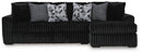 Midnight-Madness Sectional with Chaise - Furniture Queen (GA)*