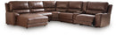 DeepWakes Power Reclining Sectional with Chaise - Furniture Queen (GA)*