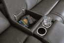 5Z - Pittson Power Reclining Sectional Loveseat with Console - Furniture Queen (GA)*