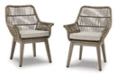 Beach Front Arm Chair with Cushion (Set of 2) - Furniture Queen (GA)*