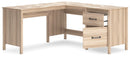 Battelle 60" Home Office Desk with Return - Furniture Queen (GA)*