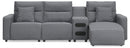 Modmax II Reclining Sectional with Chaise and Audio Console - Furniture Queen (GA)*