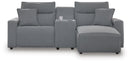 Modmax II Power Reclining Sectional with Chaise and Console - Furniture Queen (GA)*