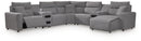 Modmax II Power Reclining Sectional with Chaise and Audio Consoles - Furniture Queen (GA)*