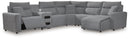 Modmax II Reclining Sectional with Chaise and Audio Console - Furniture Queen (GA)*