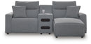 Modmax II Power Reclining Sectional with Chaise and Audio Console - Furniture Queen (GA)*