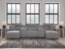 Modmax II Power Reclining Sectional with Chaise and Consoles - Furniture Queen (GA)*