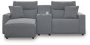Modmax II Power Reclining Sectional with Chaise and Console - Furniture Queen (GA)*