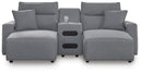 Modmax II Power Reclining Sectional with Chaise and Audio Console - Furniture Queen (GA)*