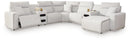 Modmax II Power Reclining Sectional with Chaise and Audio Consoles - Furniture Queen (GA)*