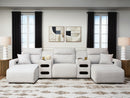 Modmax II Power Reclining Sectional with Chaise and Audio Consoles - Furniture Queen (GA)*