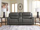 5Z - Pittson Power Reclining Sectional Loveseat with Console - Furniture Queen (GA)*