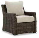 Brook Ranch Outdoor Lounge Chair with Cushion - Furniture Queen (GA)*