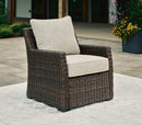 Brook Ranch Outdoor Lounge Chair with Cushion - Furniture Queen (GA)*