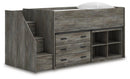 Frandern Loft Bed with Bookcase and Drawer Storage - Furniture Queen (GA)*