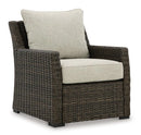 Brook Ranch Outdoor Lounge Chair with Cushion - Furniture Queen (GA)*