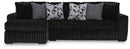 Midnight-Madness Sectional with Chaise - Furniture Queen (GA)*