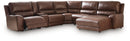 DeepWakes Power Reclining Sectional with Chaise - Furniture Queen (GA)*