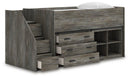 Frandern Loft Bed with Bookcase and Drawer Storage - Furniture Queen (GA)*