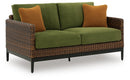 Horizon Hall Outdoor Loveseat with Cushion - Furniture Queen (GA)*