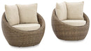 Danson Swivel Lounge with Cushion (Set of 2) - Furniture Queen (GA)*