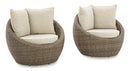 Danson Swivel Lounge with Cushion (Set of 2) - Furniture Queen (GA)*