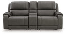 5Z - Pittson Power Reclining Sectional Loveseat with Console - Furniture Queen (GA)*