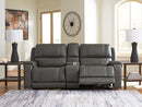 5Z - Pittson Power Reclining Sectional Loveseat with Console - Furniture Queen (GA)*