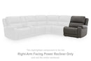 5Z - Pittson Power Reclining Sectional Loveseat with Console - Furniture Queen (GA)*