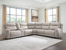 Gravier Power Reclining Sectional with Storage Console - Furniture Queen (GA)*