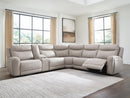 Gravier Power Reclining Sectional with Storage Console - Furniture Queen (GA)*