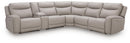 Gravier Power Reclining Sectional with Storage Console - Furniture Queen (GA)*