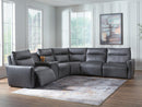 ModZ Power Reclining Sectional with Audio Console - Furniture Queen (GA)*