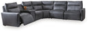 ModZ Power Reclining Sectional with Audio Console - Furniture Queen (GA)*