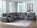 ModZ Power Reclining Sectional with Audio Consoles - Furniture Queen (GA)*