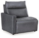 ModZ Power Reclining Sectional Loveseat with Audio Console - Furniture Queen (GA)*