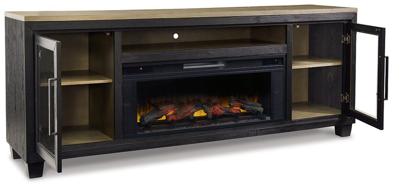 Foyland 83" TV Stand with Electric Fireplace